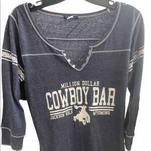 Medium 3/4 length tee, grey